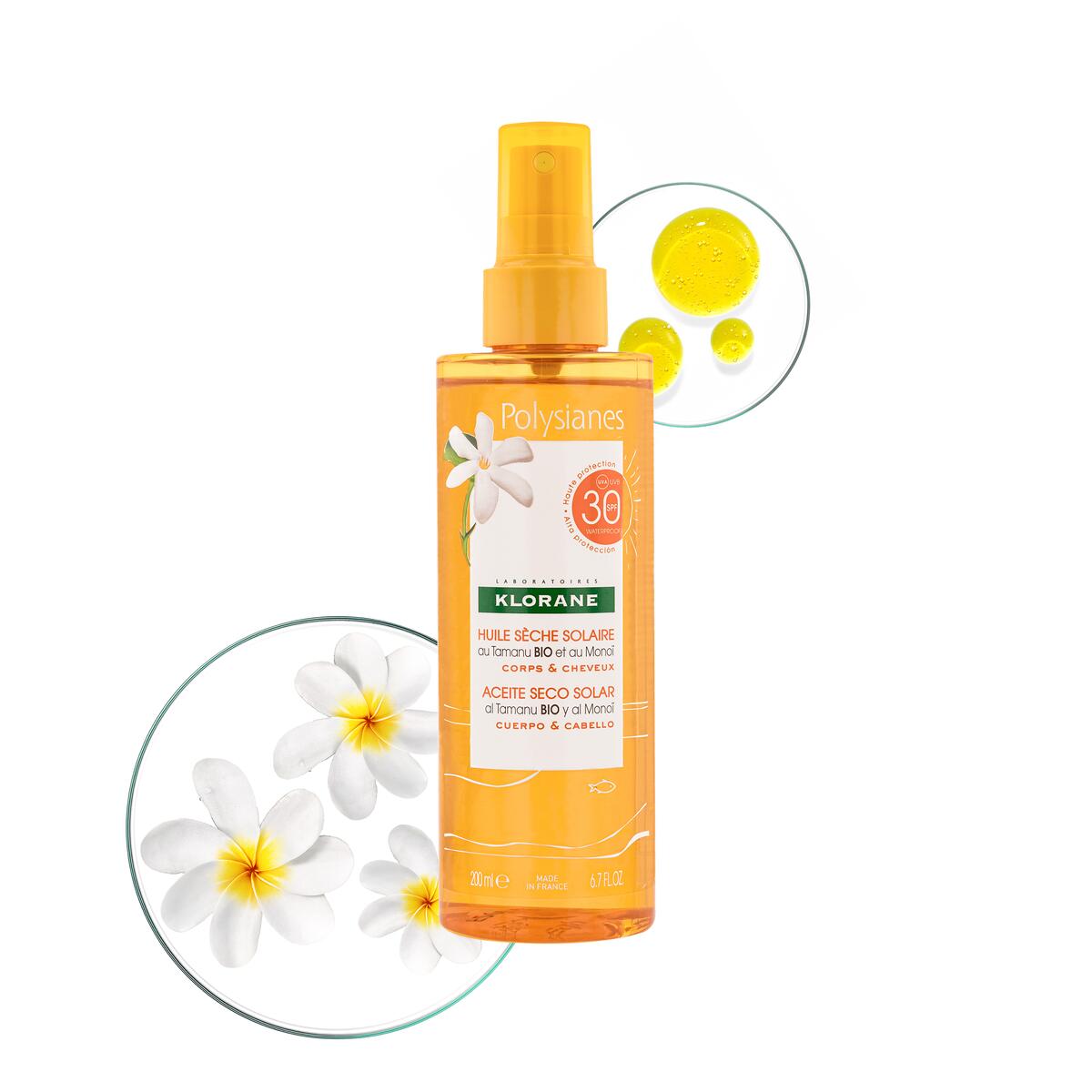 Klorane Huile sèche solaire SPF 30 200 ml