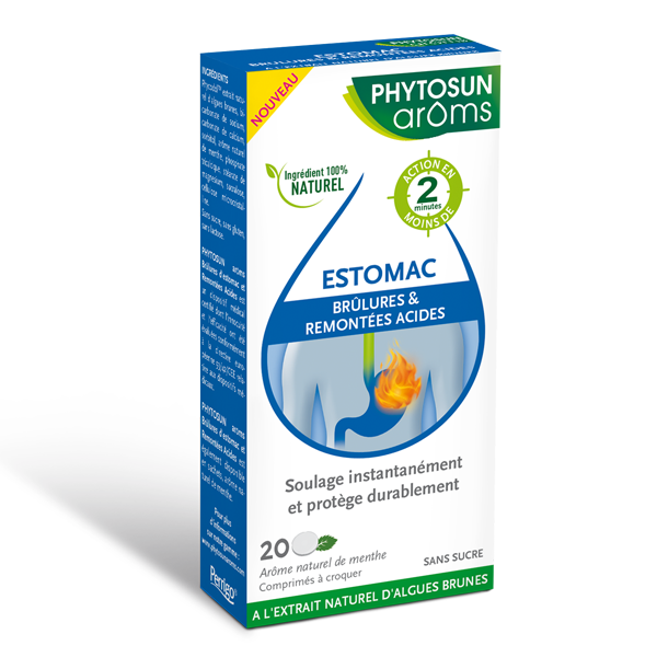 Phytosun Arôms Brûlure d’estomac et remontées acides – comprimés 20 comprimés à croquer