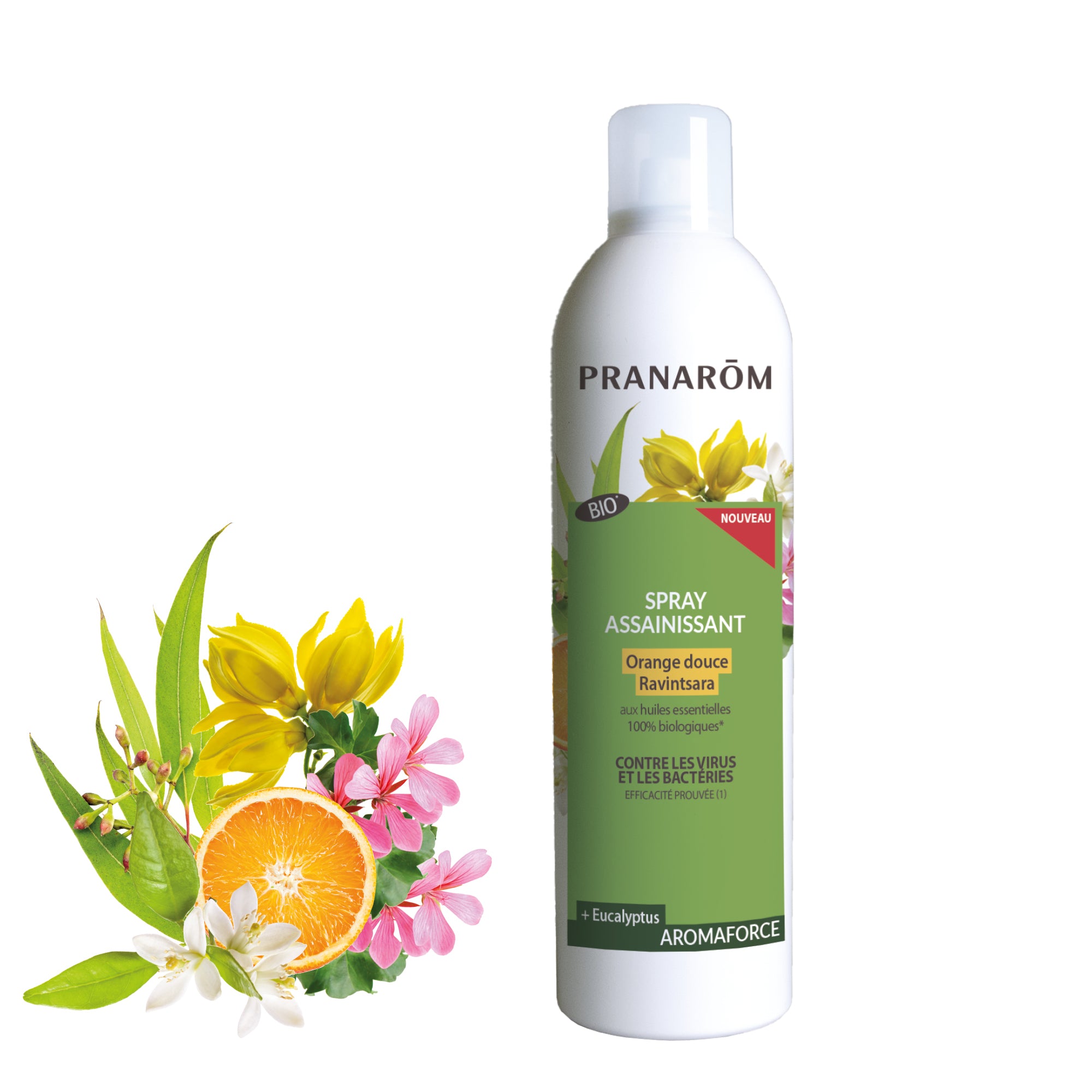 Pranarôm Spray assainissant Orange douce - Ravintsara BIO 400 ml