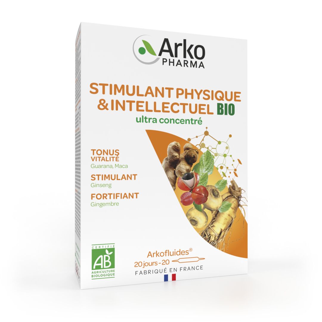 Arkopharma Arkofluides® BIO Stimulant Physique et intellectuel 20 ampoules