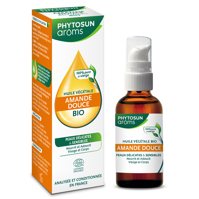 Phytosun Arôms Huile végétale Amande douce Bio 50 ml