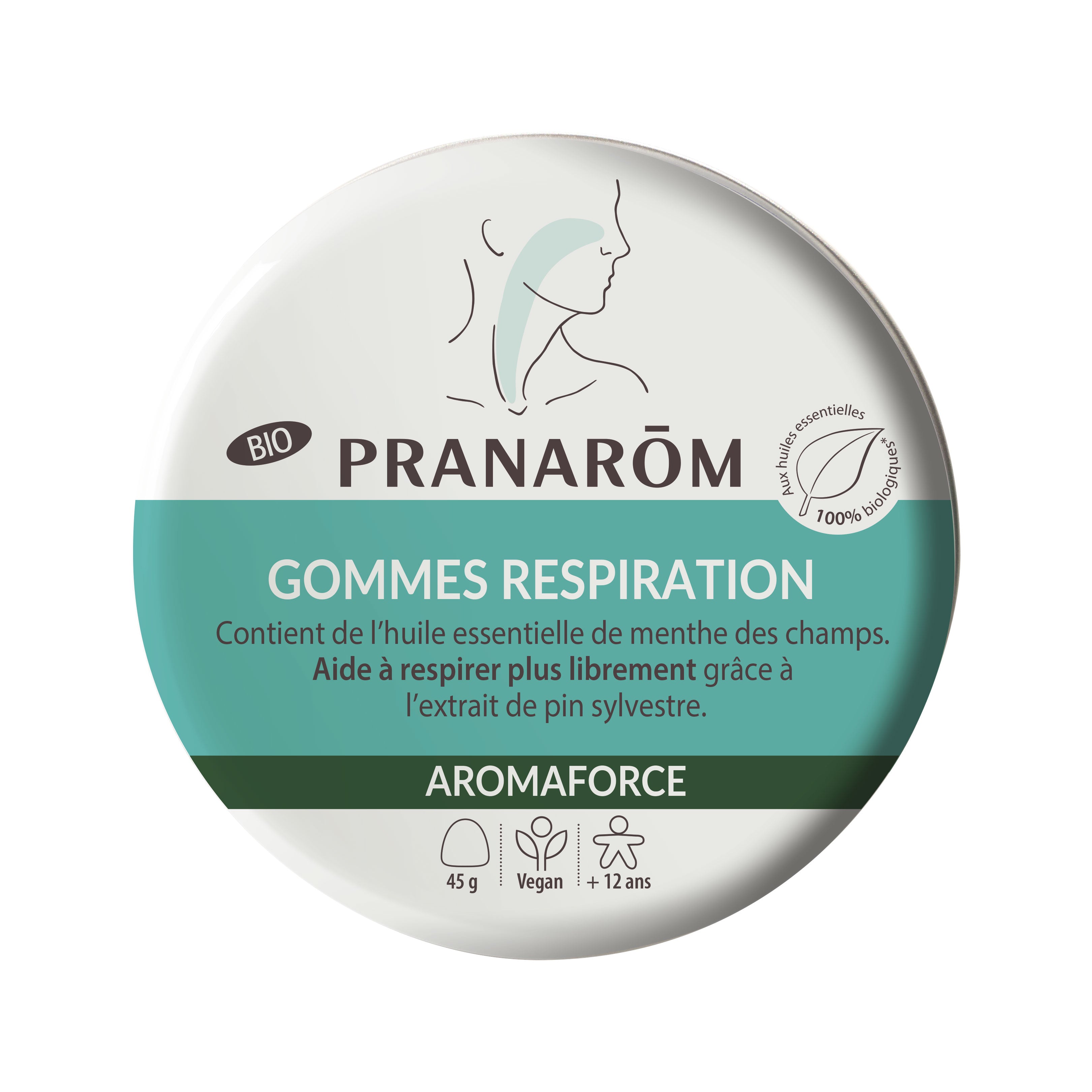 Pranarôm Gommes respiration BIO 45 g