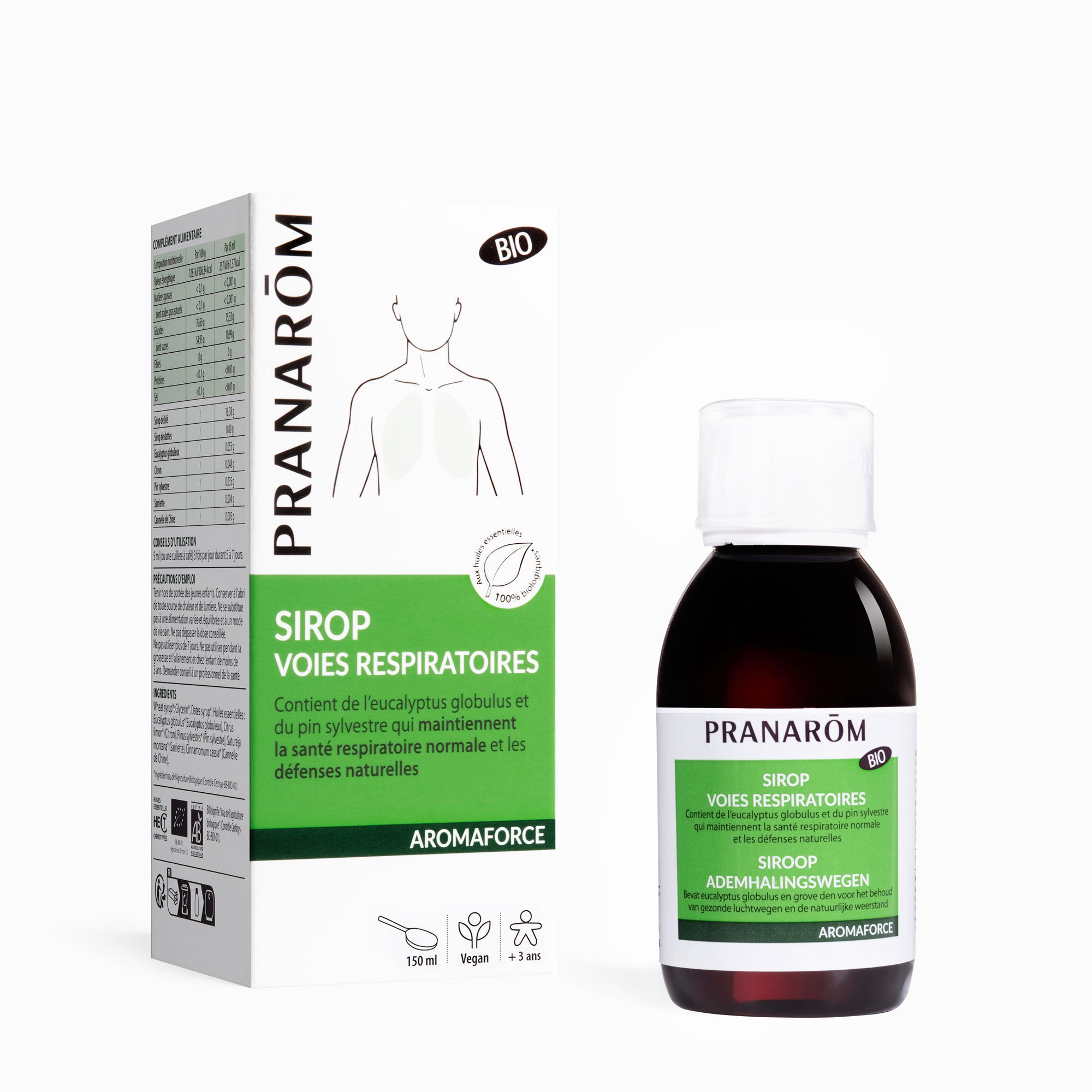 Pranarôm Sirop - Voies respiratoires BIO 150 ml