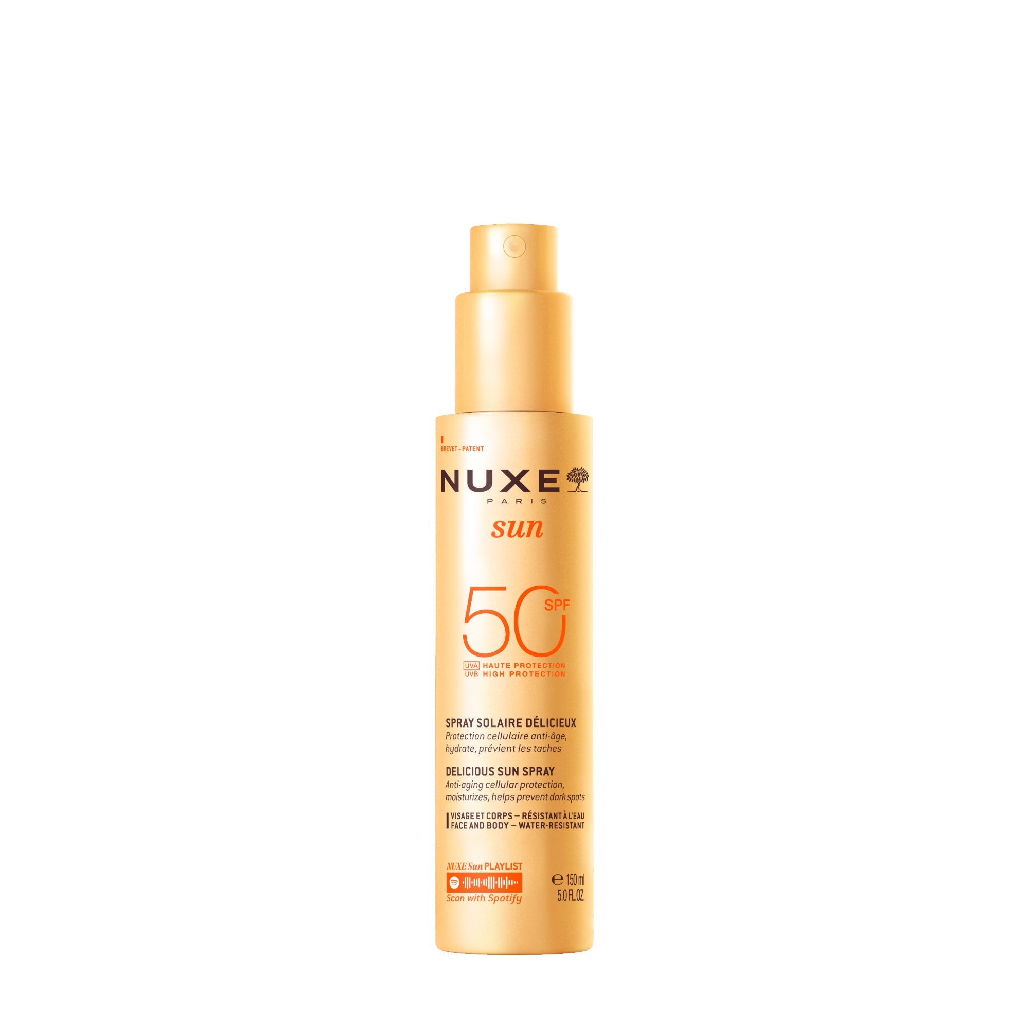 Nuxe Spray Solaire Délicieux Haute Protection SPF50 visage et corps 150 ml