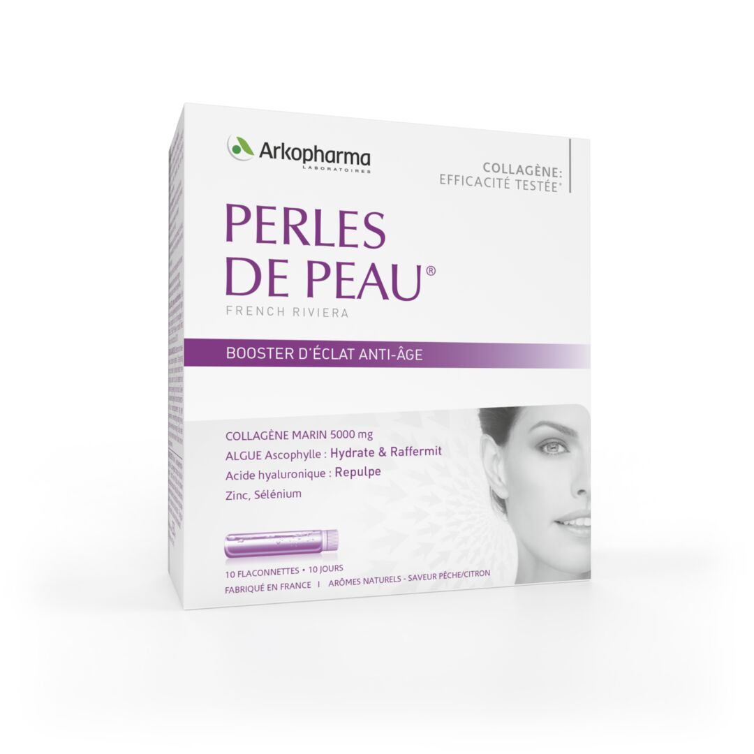 Arkopharma Perles de Peau® Booster d'éclat anti-âge 10 flaconnettes