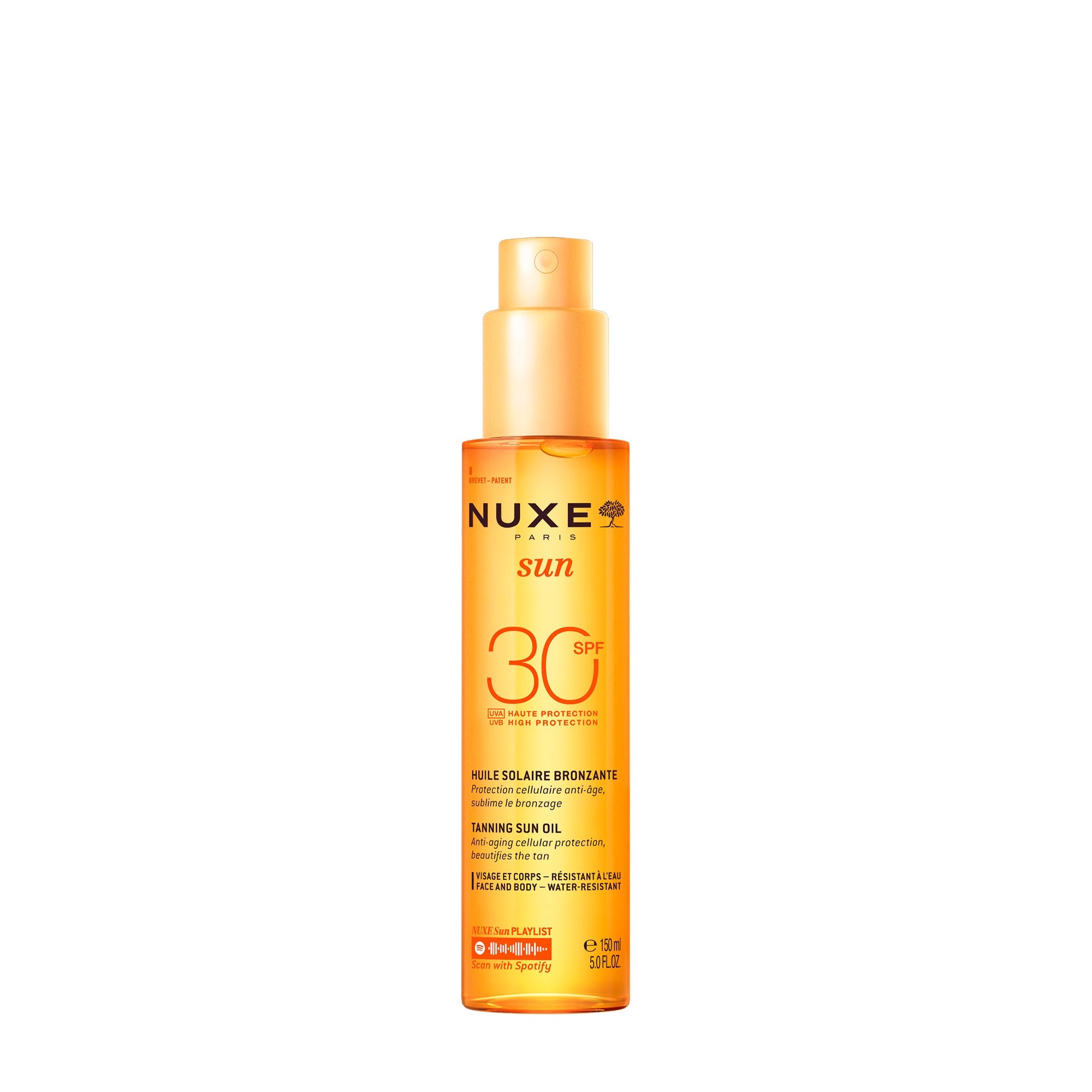 Nuxe Huile Solaire Bronzante Haute Protection SPF30 visage et corps 150 ml
