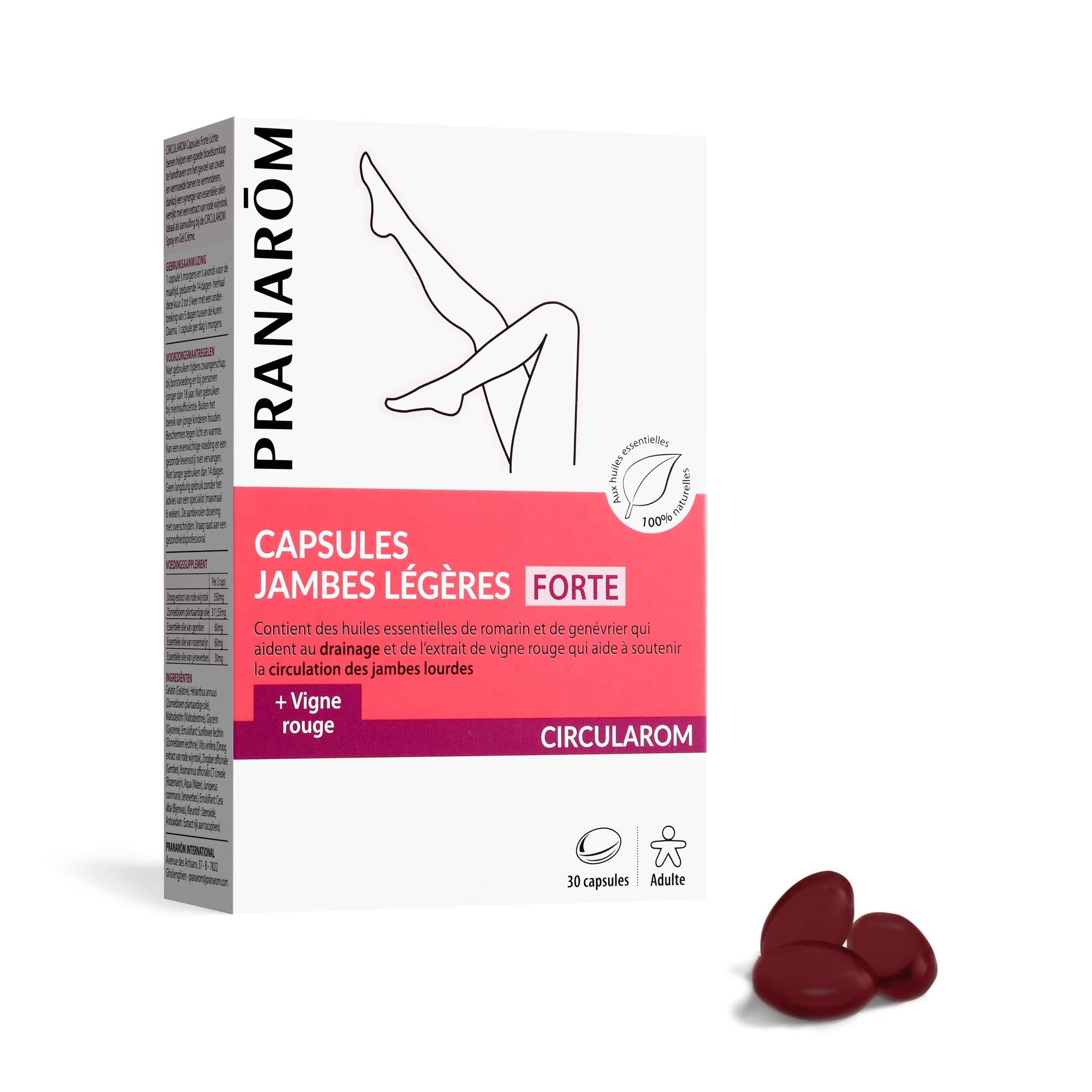 Pranarôm Capsules FORTE - Jambes légères 30 capsules