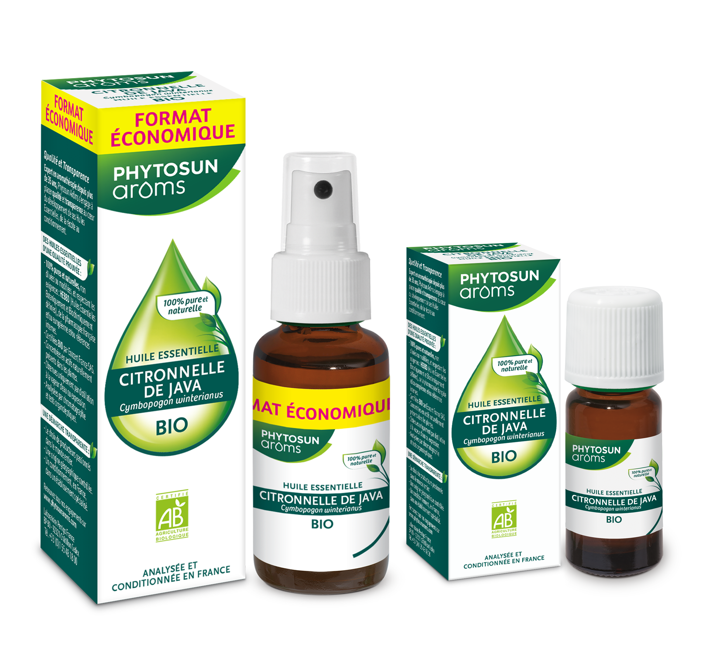 Phytosun Arôms Huile essentielle Citronnelle de Java Bio 30 ml