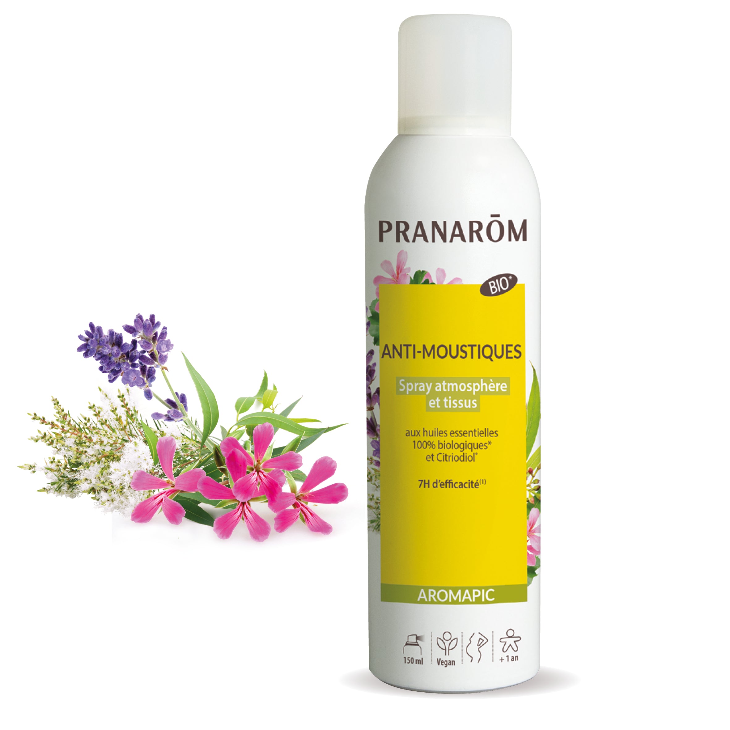 Pranarôm Spray atmosphère et tissus - Anti-moustiques BIO 150 ml