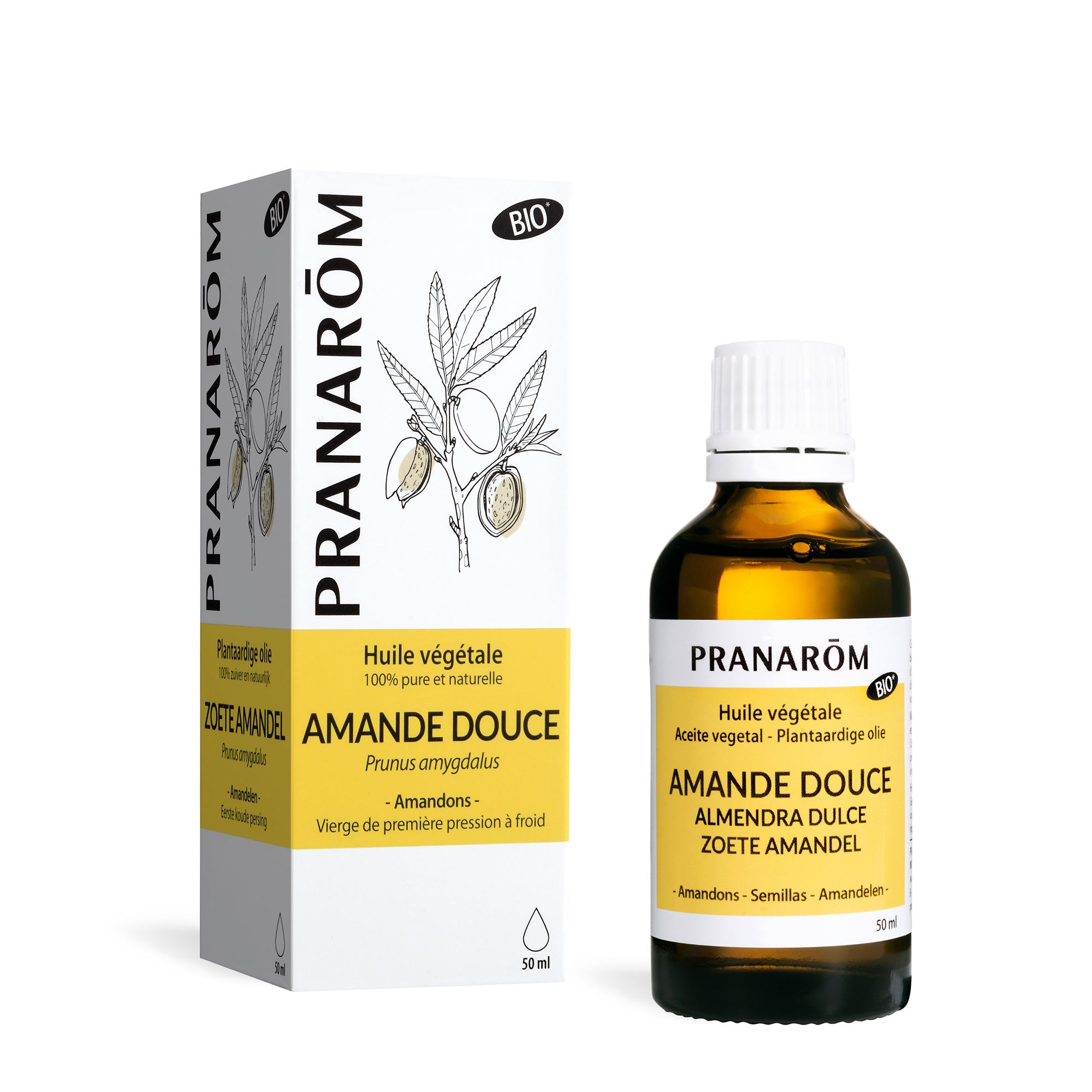 Pranarôm Huile végétale d'Amande douce BIO 50 ml