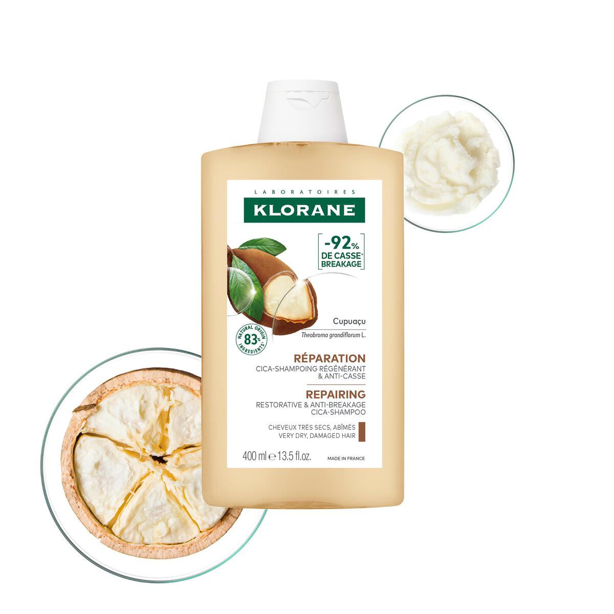 Klorane Réparation Cica-Shampoing régénérant et anti-casse 200 ml