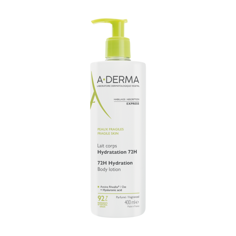 A-Derma Les Indispensables Lait corps hydratation 72h 400 ml