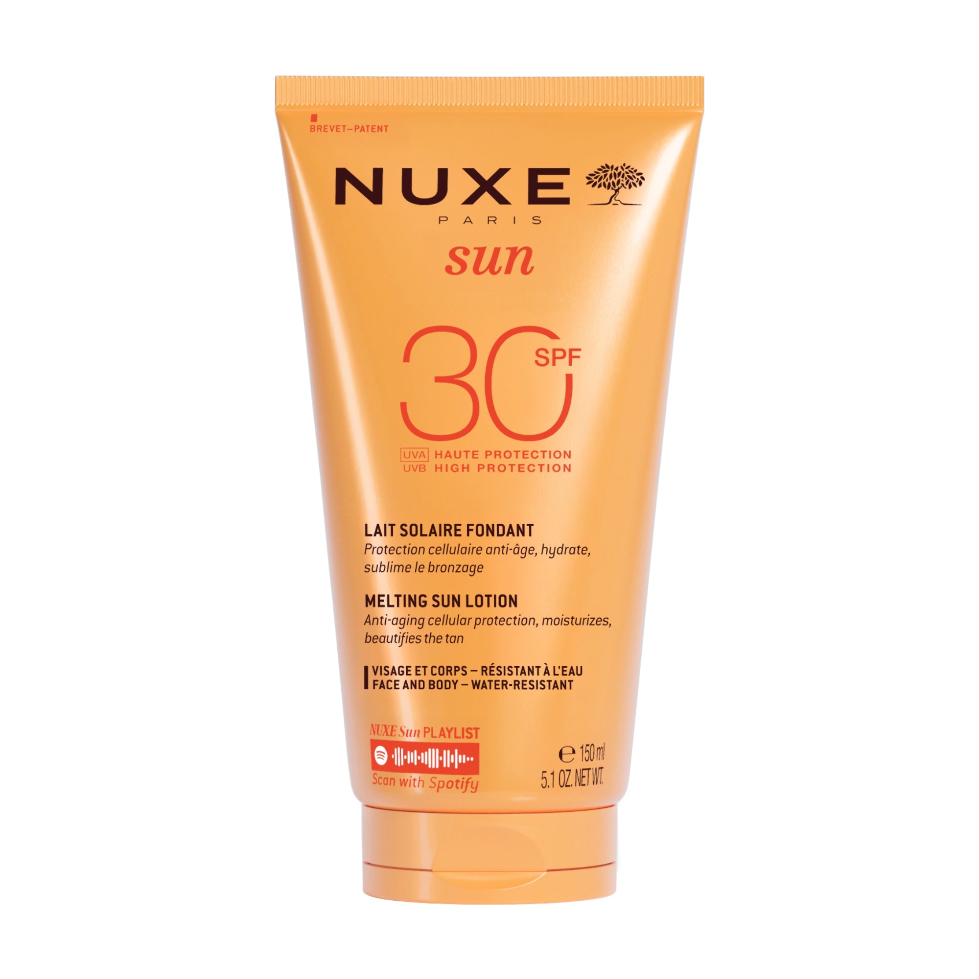 Nuxe Lait Solaire Fondant Haute Protection SPF30 visage et corps 150 ml