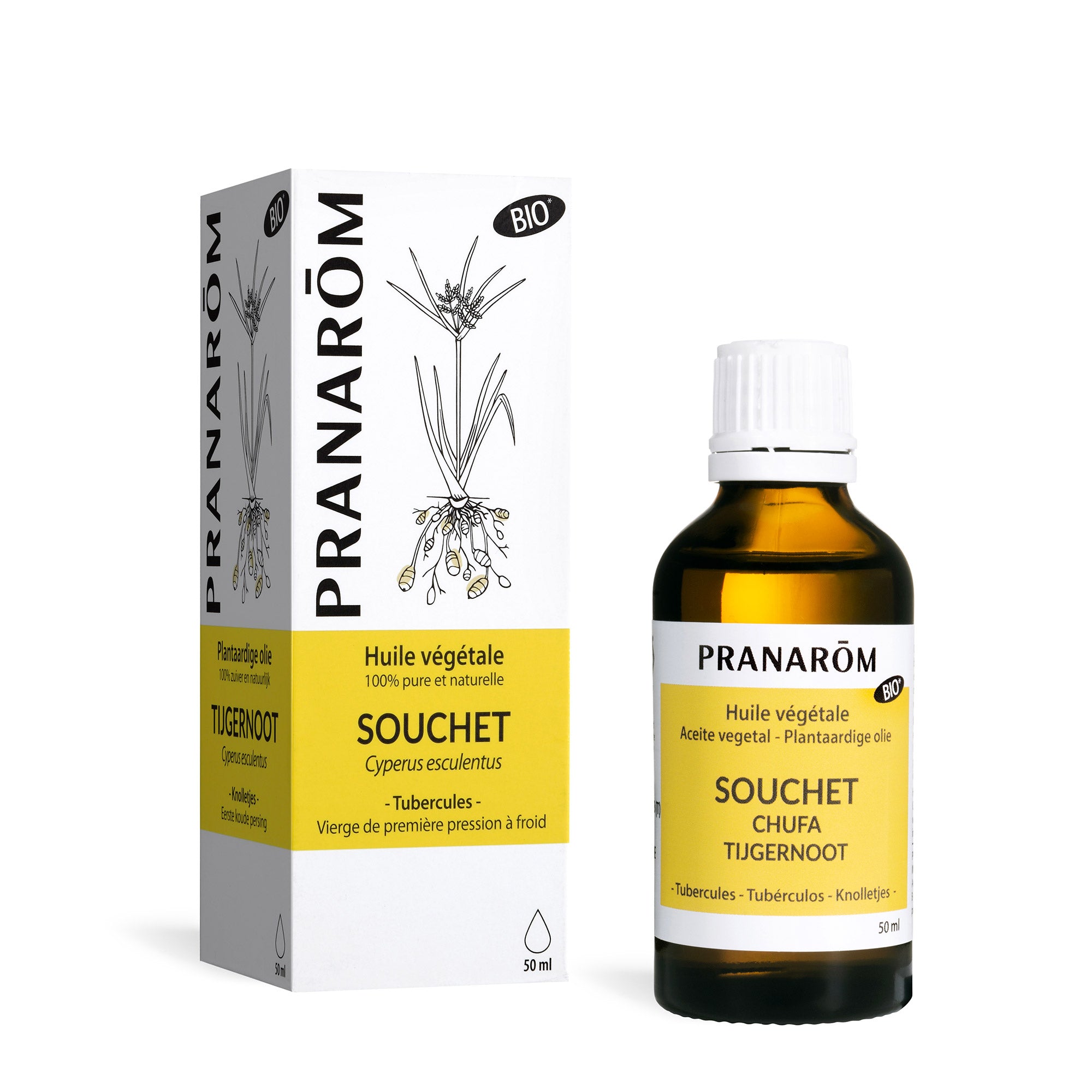 Pranarôm Huile végétale de Souchet BIO 50 ml