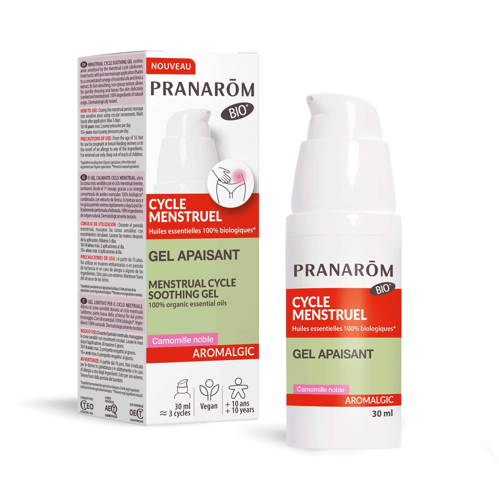Pranarôm Gel apaisant cycle menstruel BIO 30 ml