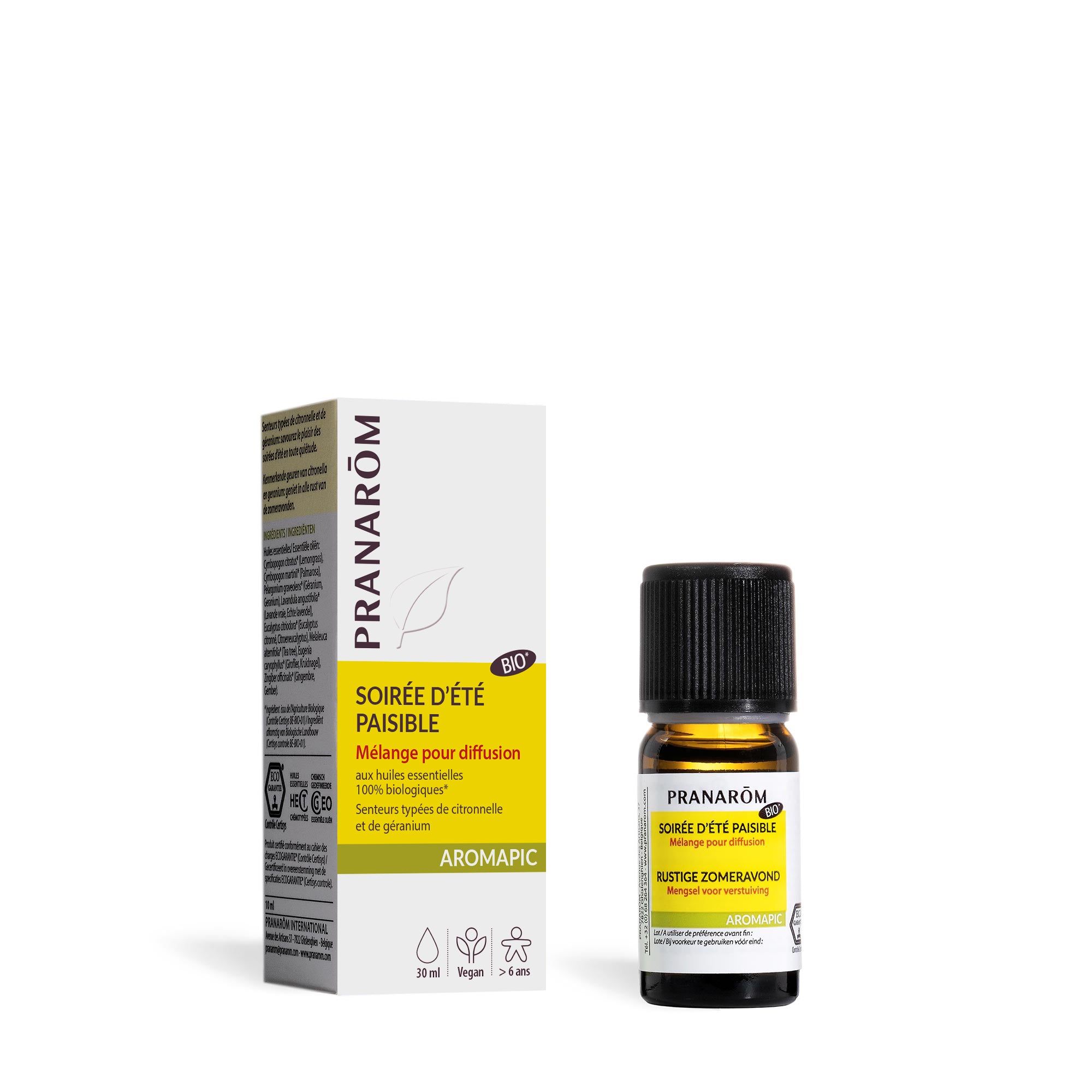 Pranarôm Soirée d’été paisible - synergie pour diffusion BIO 10 ml