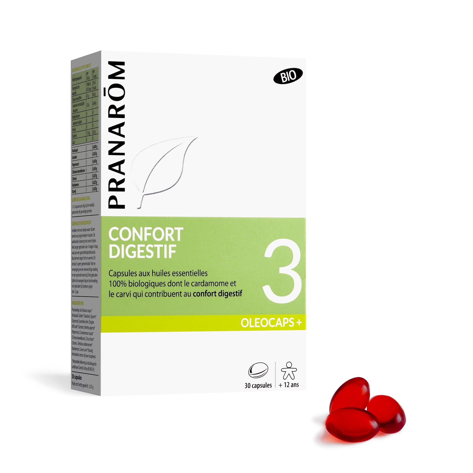 Pranarôm Oleocaps n°3 - Confort digestif BIO 30 capsules