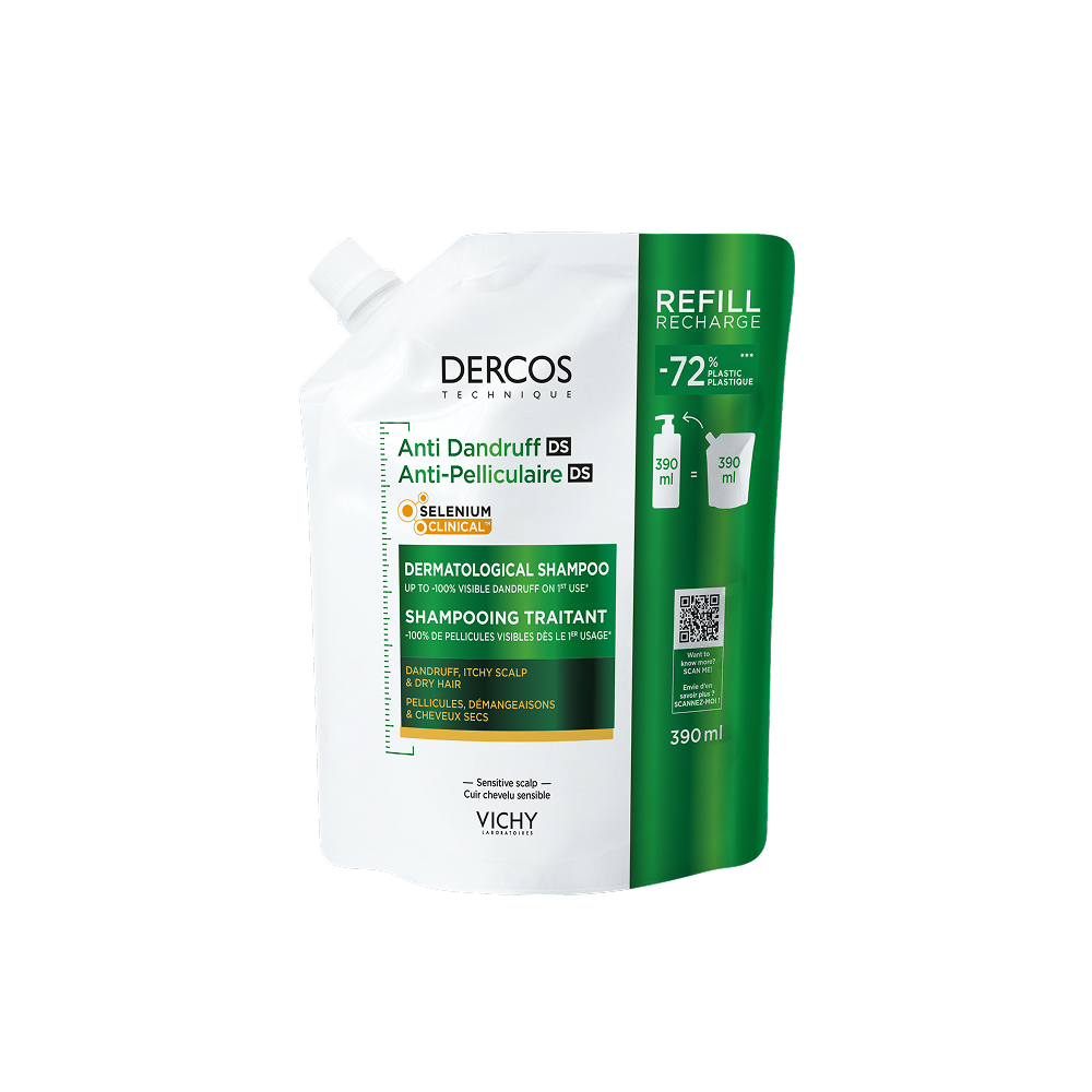 Vichy Dercos Dercos Shampooing Recharge Anti-pelliculaire DS - Cheveux Secs 390 ml