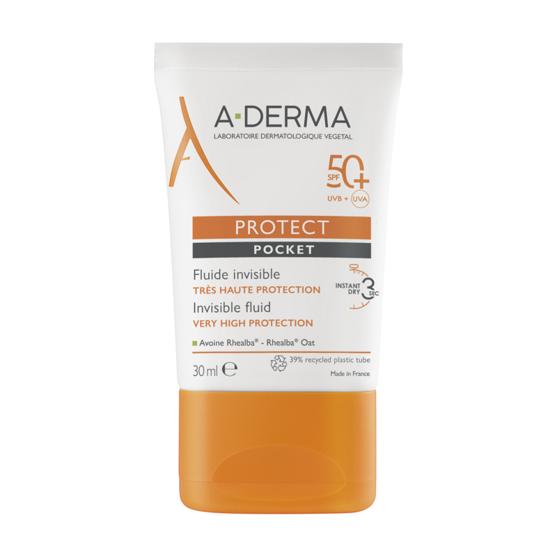 A-Derma Protect Fluide solaire visage invisible Pocket SPF50+ 30 ml