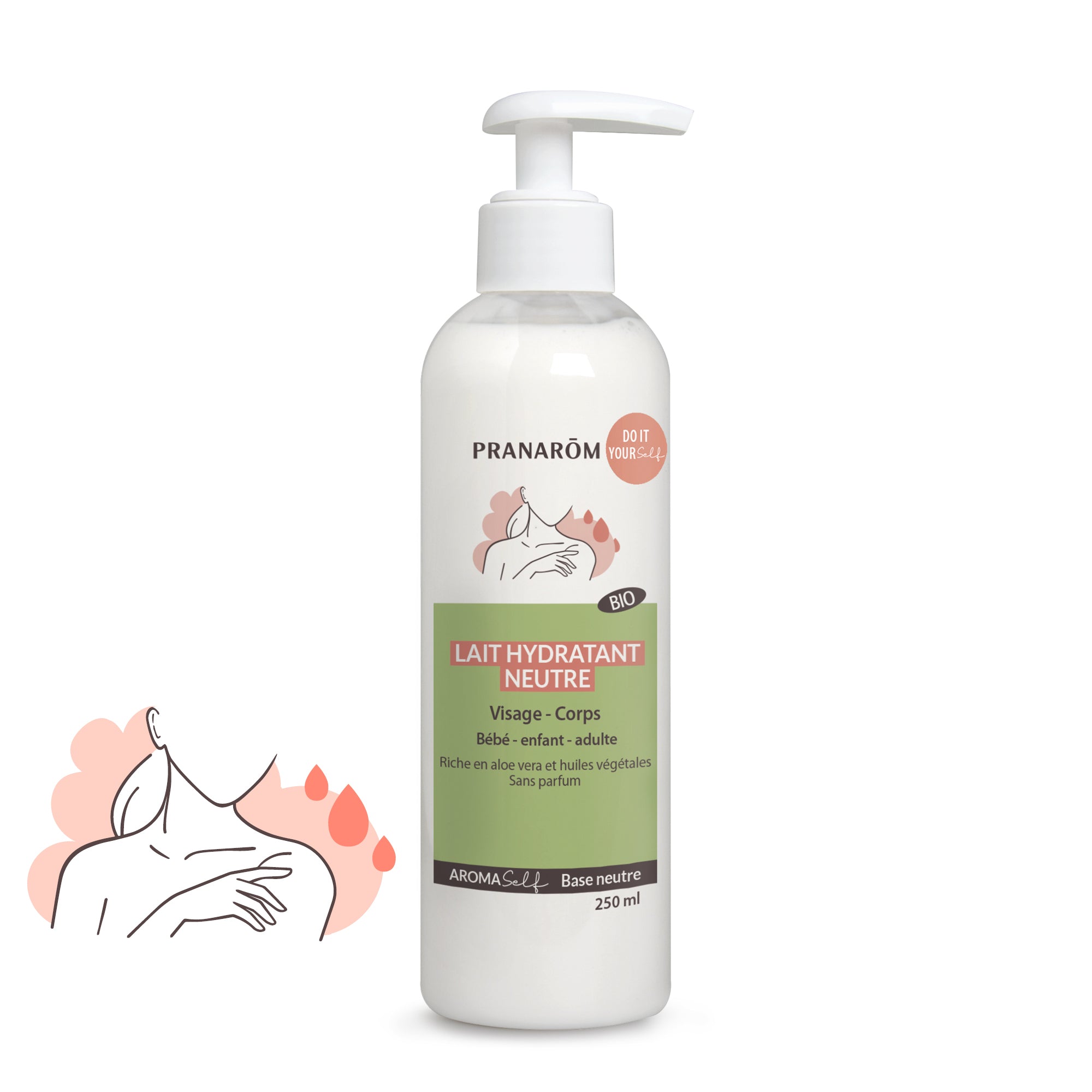 Pranarôm Lait hydratant neutre BIO 250 ml