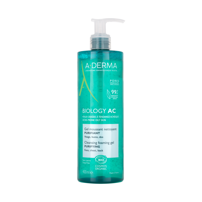 A-Derma Biology AC Gel moussant nettoyant purifiant 400 ml
