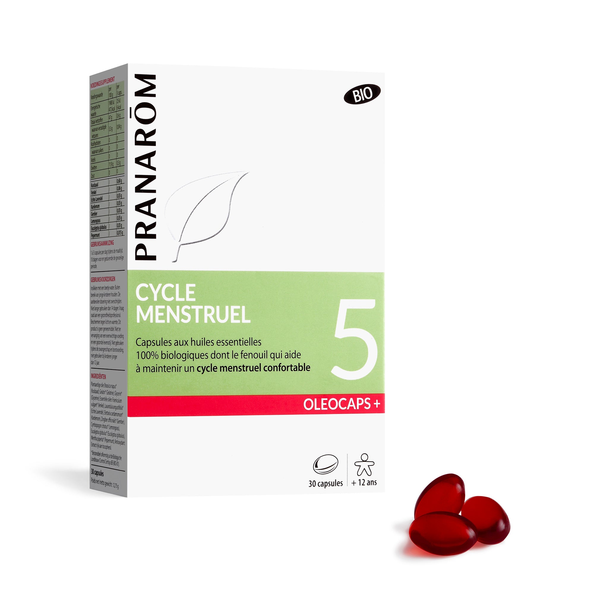 Pranarôm Oleocaps n°5 - Cycle menstruel BIO 30 capsules