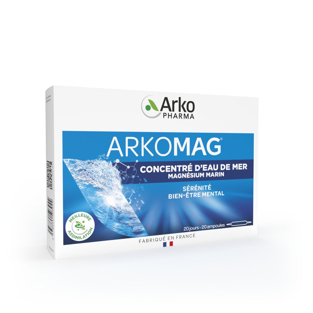Arkopharma ARKOMAG® Concentré d'eau de mer - Magnésium marin 20 ampoules