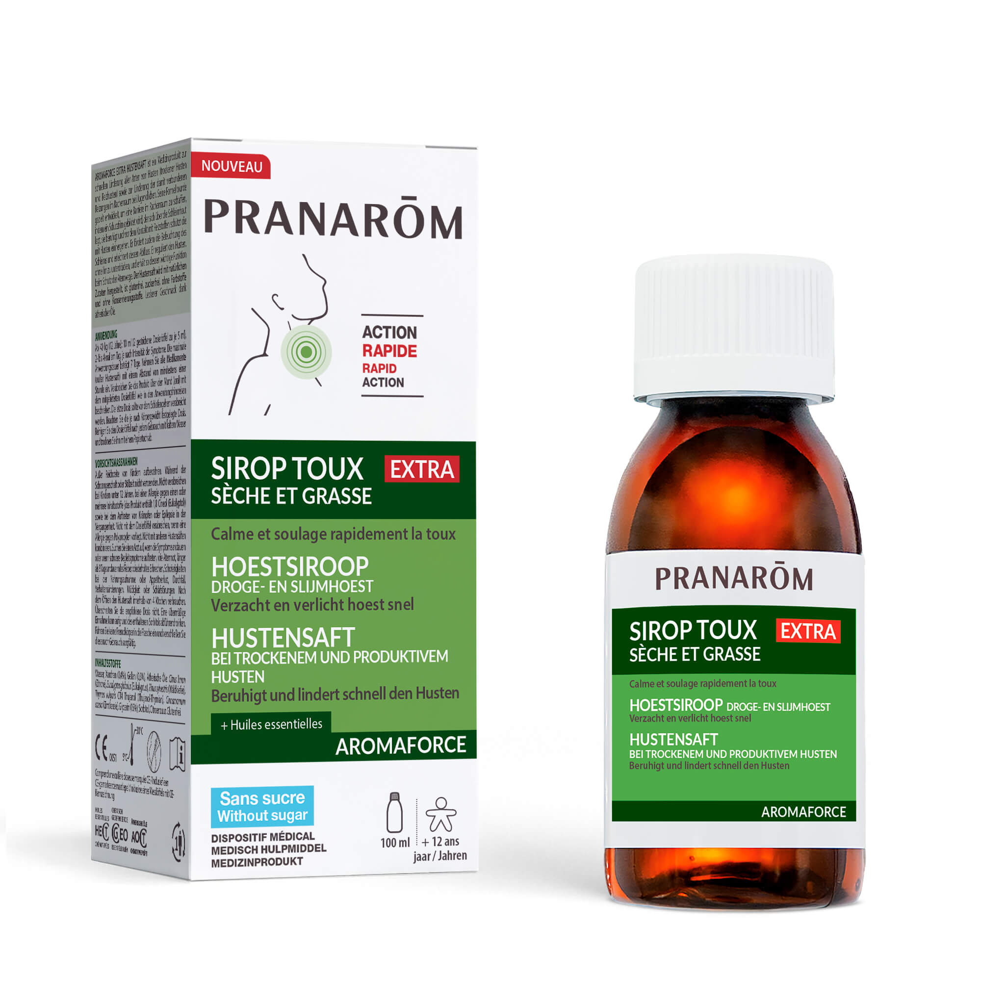 Pranarôm Sirop toux sèche et grasse Extra - DM 100 ml