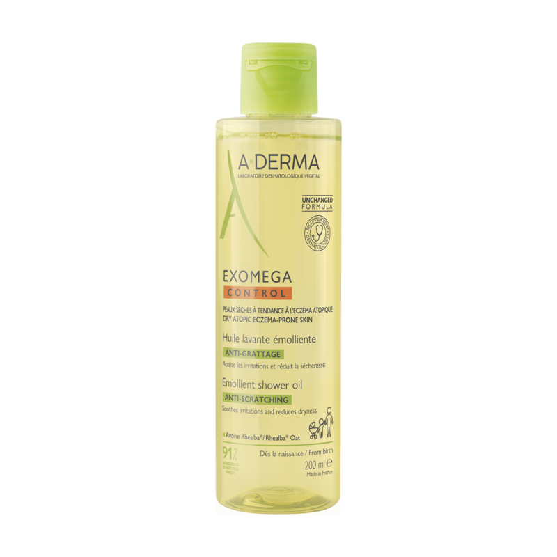 A-Derma Exomega Control Huile lavante émolliente anti-grattage 200 ml