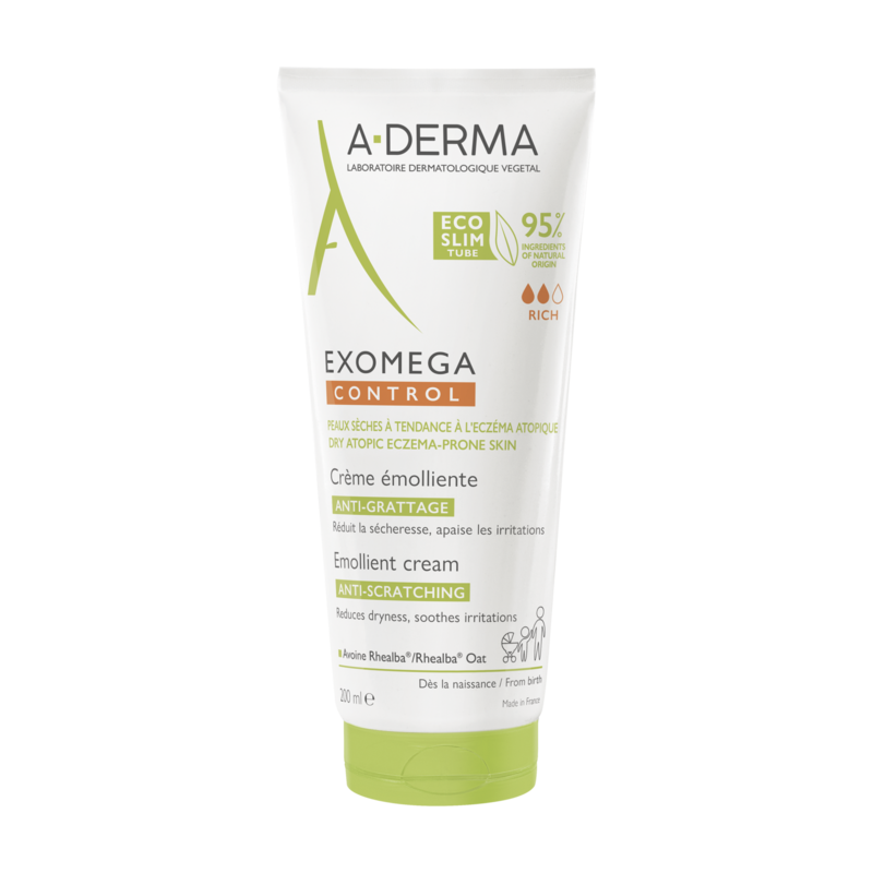 A-Derma Exomega Control Crème émolliente anti-démangeaisons 200 ml