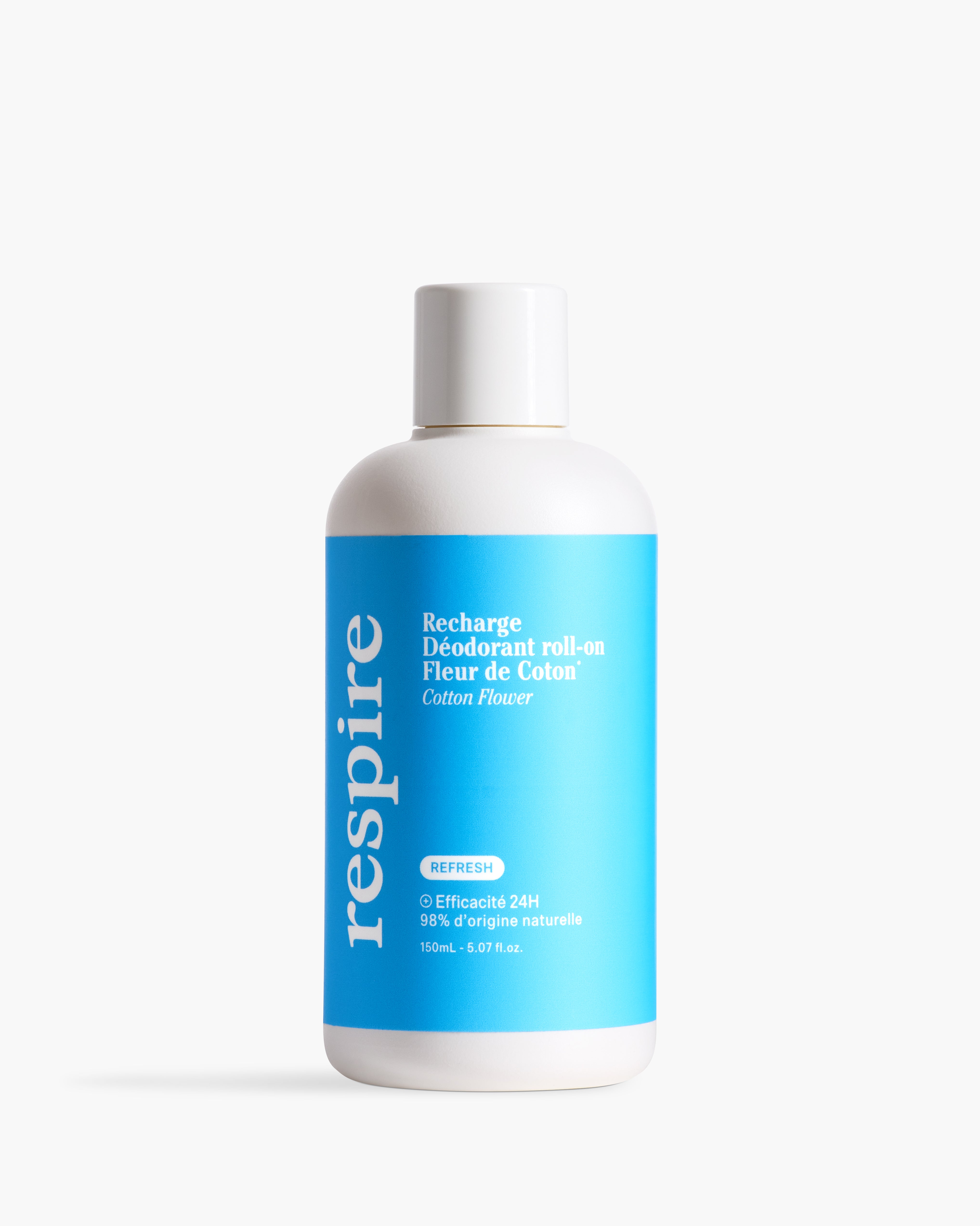 Respire Recharge déodorant roll-on Fleur de coton 150 ml