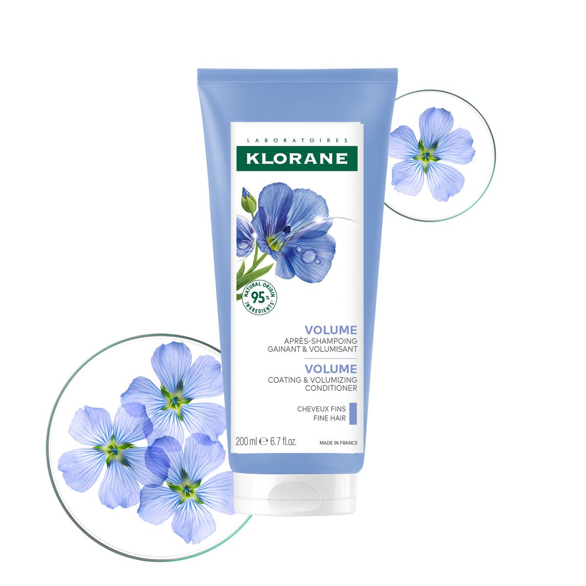 Klorane Volume Après-shampoing gainant et volumisant 200 ml