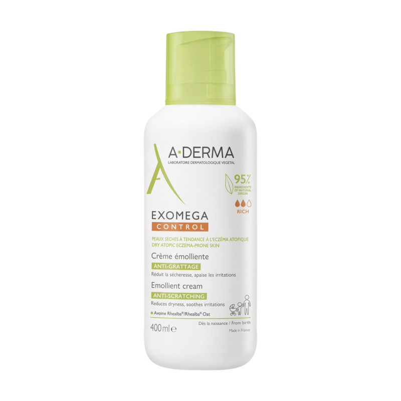 A-Derma Exomega Control Crème émolliente anti-démangeaisons 400 ml