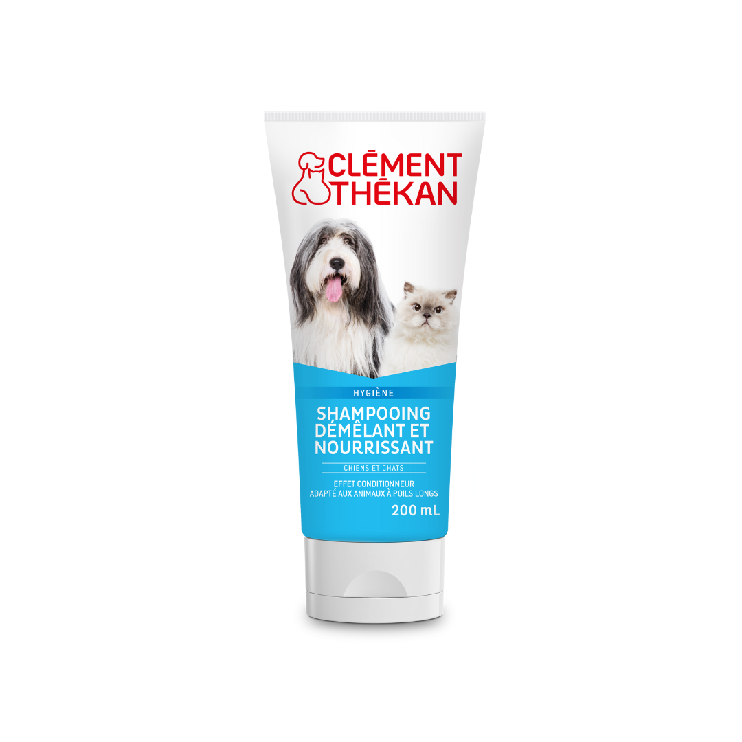 Clément Thékan Shampooing Démêlant et nourrissant Chien et chat 200 mL