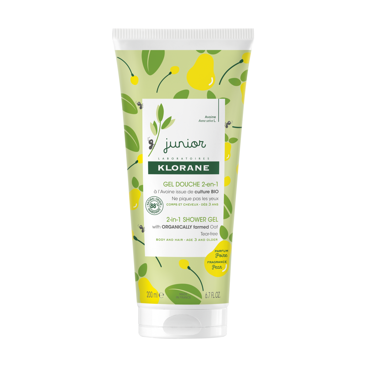 Klorane Gel douche 2-en-1 - Poire 200 ml